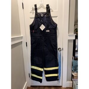 NWT Lakeland‎ FR Insulated Bib Overalls Navy Blue XL NFPA 2112 CAT 4 Hi-Vis